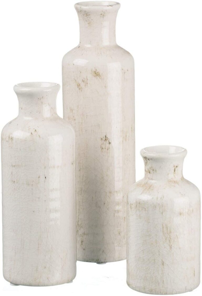 The Sullivans White Ceramic Vase Set